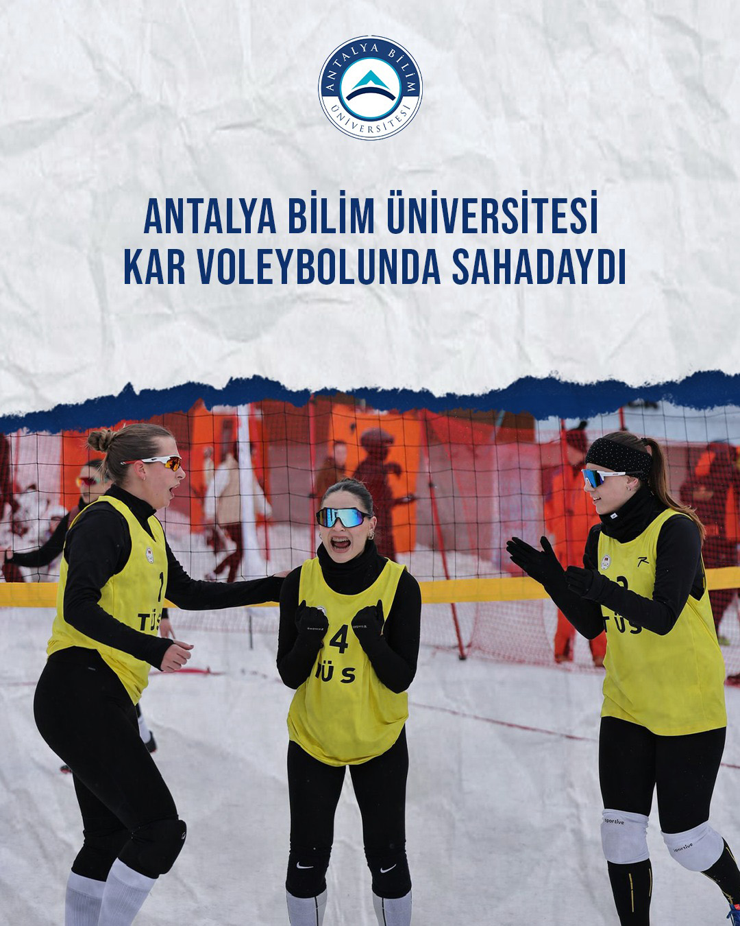 Antalya Bilim University Took to the Court at the Turkish Interuniversity Snow Volleyball Championship