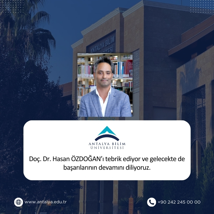 Academic Achievement of Assoc. Prof. Dr. Hasan ÖZDOĞAN