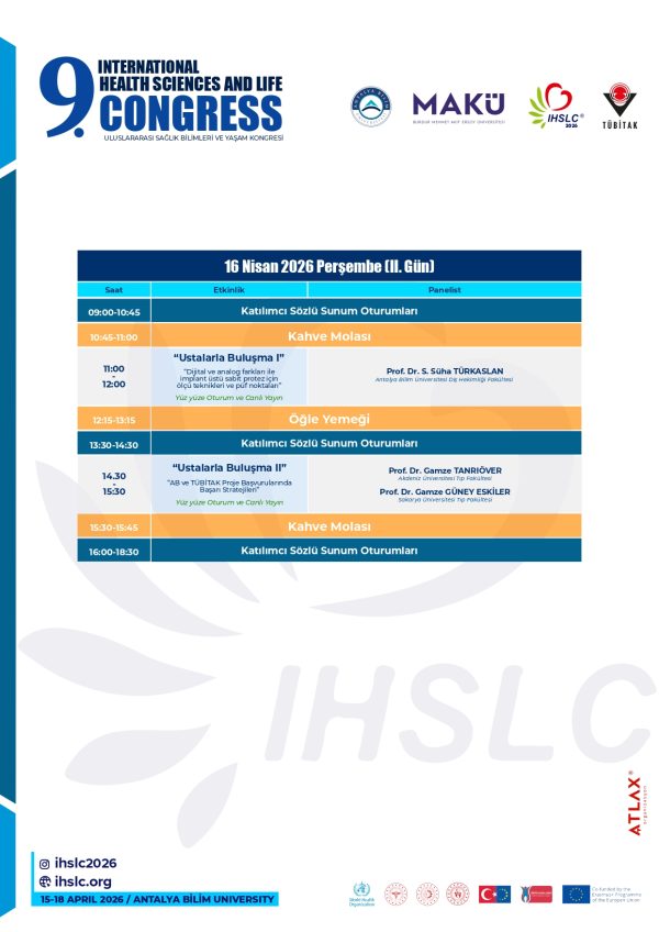 9. Uluslararası Sağlık Bilimleri ve Yaşam Kongresi/9. INTERNATIONAL HEALTH SCIENCE AND LIFE CONGRESS (IHSLC 2026)