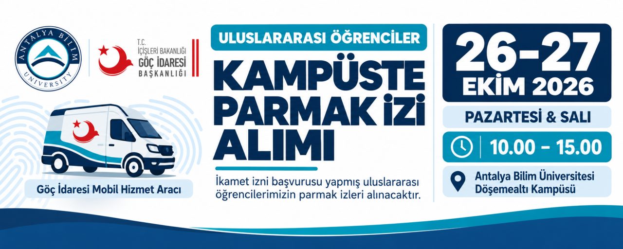 Göç İdaresi Mobil Hizmet Aracı ile Kampüste Parmak İzi Alımı (26-27 Ekim 2026)