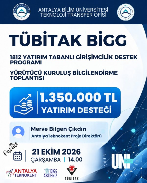 TÜBİTAK BİGG 1812 Bilgilendirme Toplantısı’na Davetlisiniz!