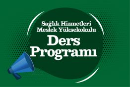 2024-2025 Sağlık Hizmetleri MYO Güz Dönemi Ders Programı