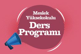 2025-2026 Meslek Yüksekokulu Güz Dönemi Ders Programı