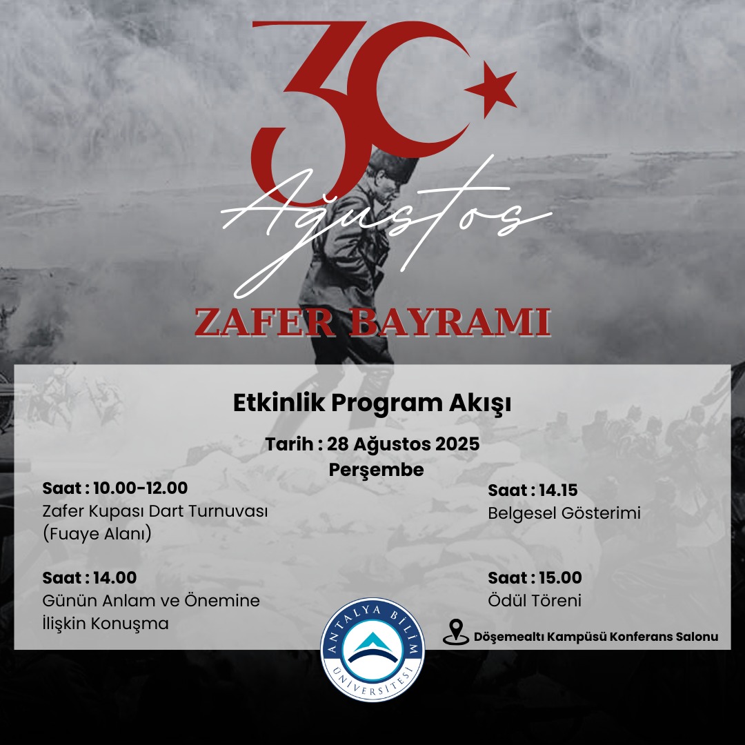 Antalya Bilim Üniversitesi’nde 30 Ağustos Zafer Bayramı Etkinlikleri