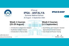 6. IPSA-Antalya Yaz Okulu Başarıyla Tamamlandı