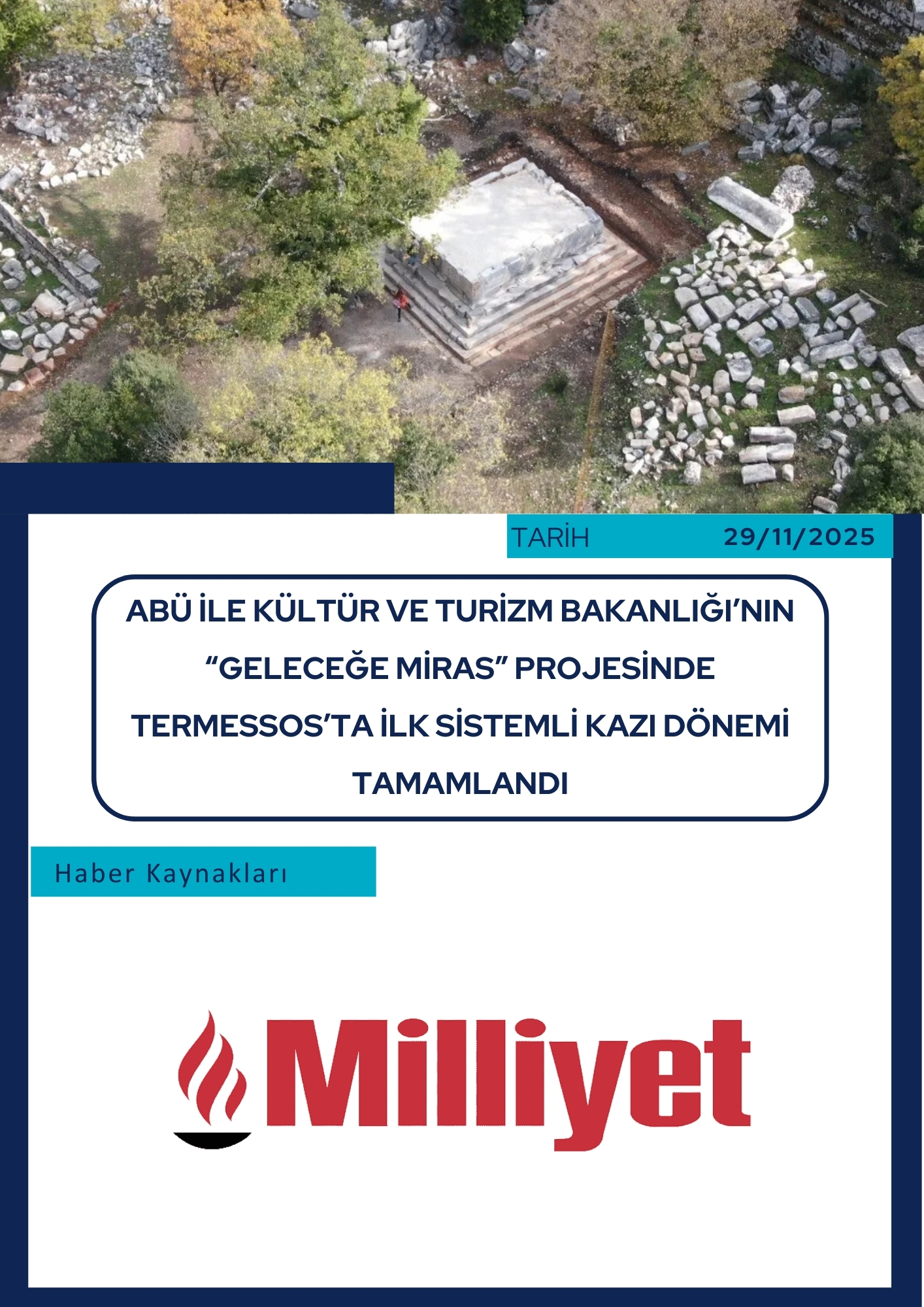 ABÜ ile Kültür ve Turizm Bakanlığı’nın “Geleceğe Miras” Projesinde Termessos’ta İlk Sistemli Kazı Dönemi Tamamlandı
