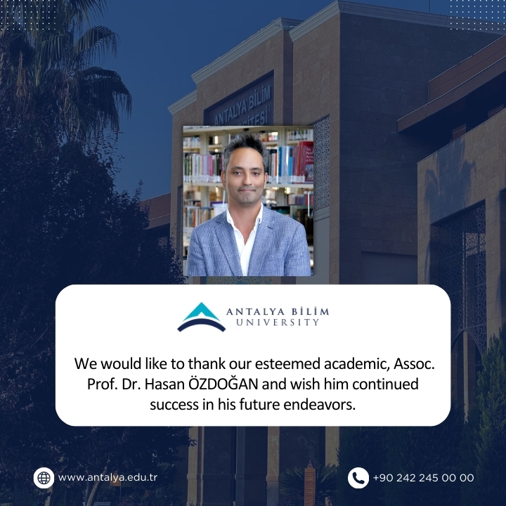 Academic Achievement of Assoc. Prof. Dr. Hasan ÖZDOĞAN