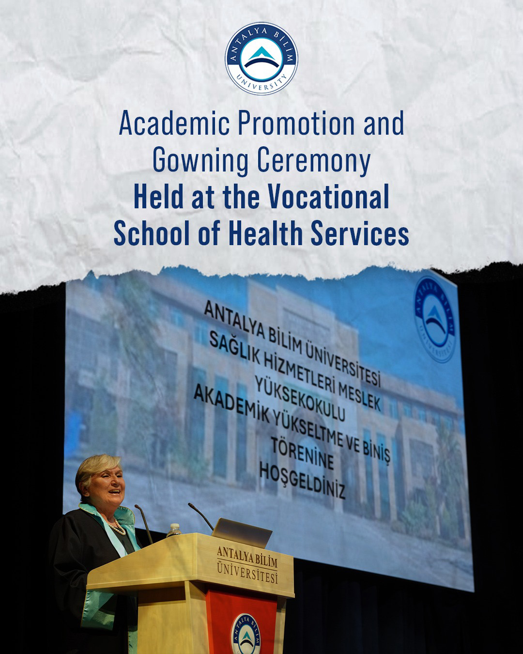 Academic Promotion and Gowning Ceremony Held at the Vocational School of Health Services