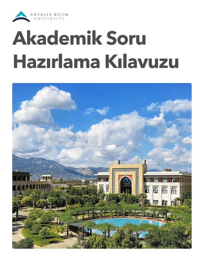 Akademik Soru Hazırlama Kılavuzu