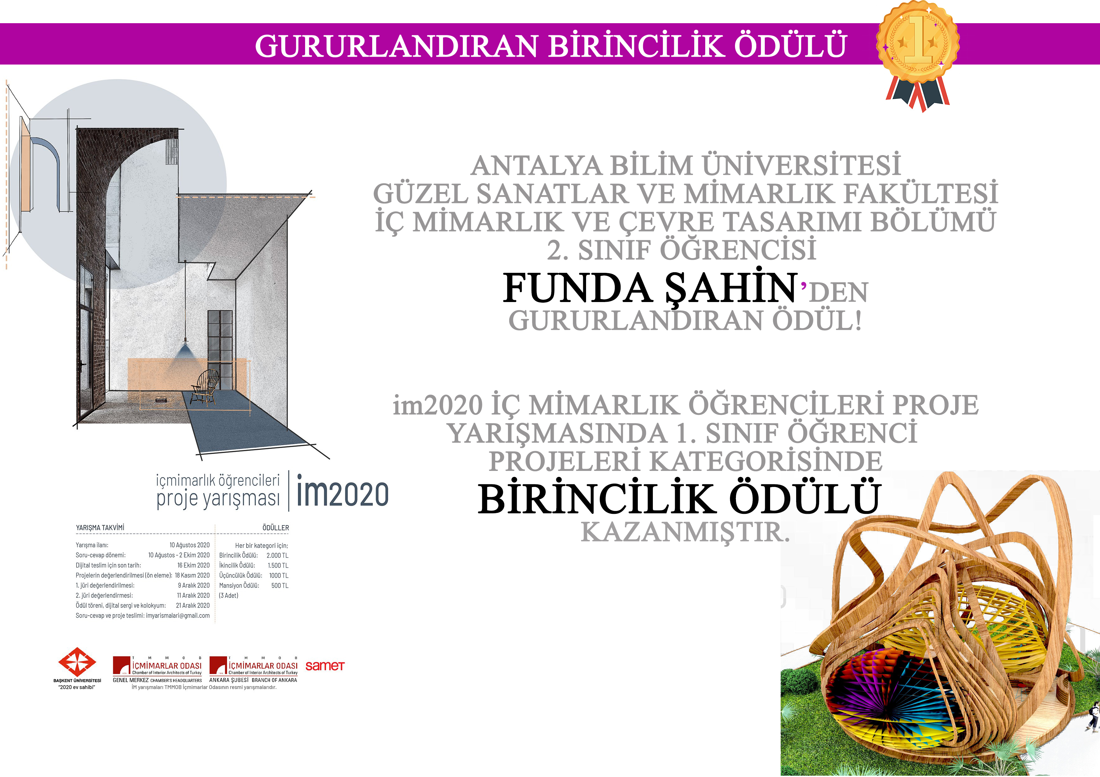 Öğrencimiz Funda Şahin,'in Başarısı