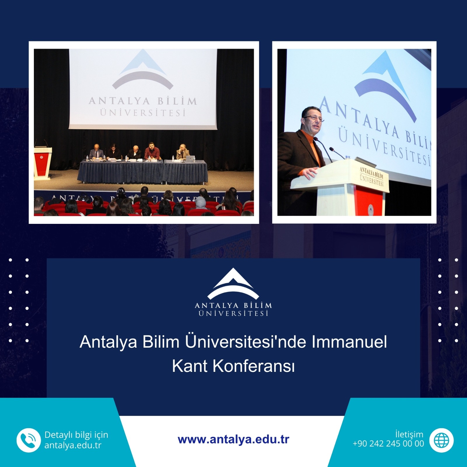 Antalya Bilim Üniversitesi'nde Immanuel Kant Konferansı