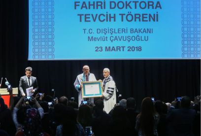 Antalya Bilim Üniversitesi’nden Dışişleri Bakanı’mız Sn. Mevlüt Çavuşoğlu’na Fahri Doktora