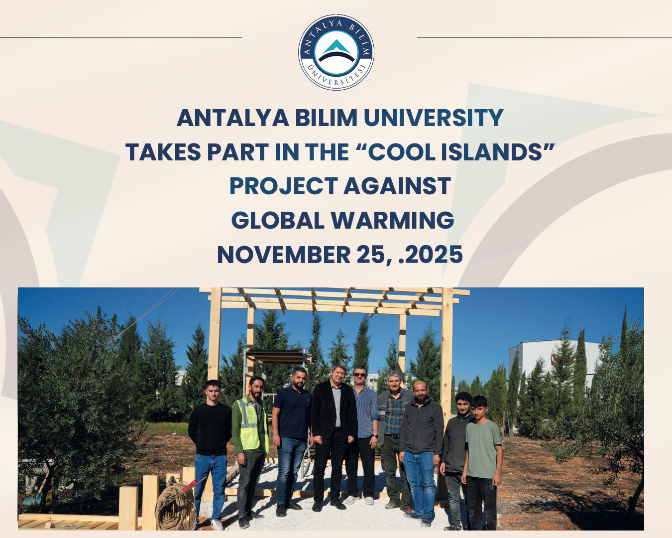Antalya Bilim University Takes Part in the “Cool Islands” Project Against Global Warming