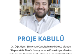 Bilgisayar Teknolojileri Bölümü Bölüm Başkanı Dr. Öğr. Üyesi Süleyman CENGİZCİ'nin Proje Kabulü