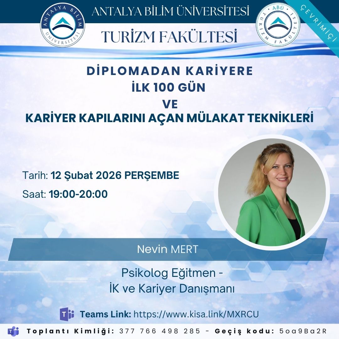 Diplomadan Kariyere: İlk 100 Gün ve Kariyer Kapılarını Açan Mülakat Teknikleri