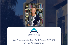 Academic Achievement of Asst. Prof. Demet CEYLAN