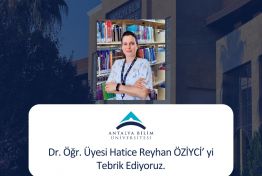 Dr. Öğr. Üyesi Hatice Reyhan ÖZİYCİ' nin Akademik Başarısı