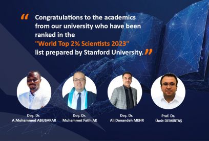 Four scientists from Antalya Bilim University were included in the "World Top 2% Scientists 2023" list.