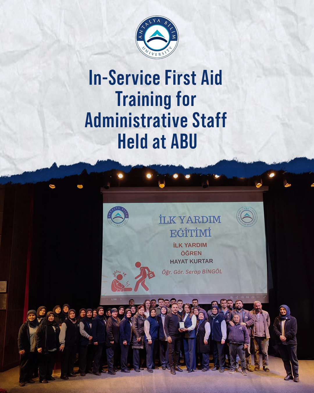 In-Service First Aid Training for Administrative Staff Held at ABU
