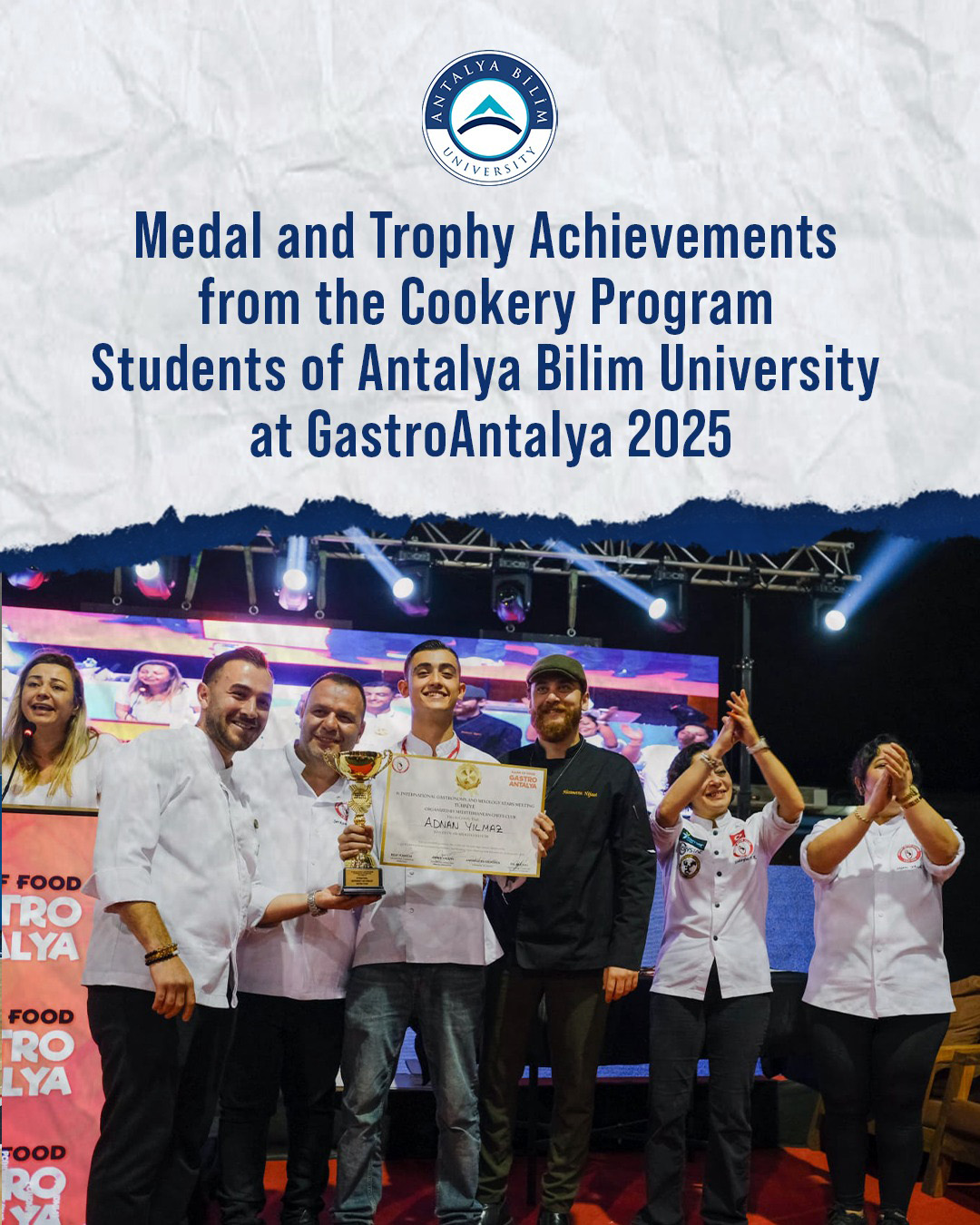 Medal and Trophy Achievements from the Cookery Program Students of Antalya Bilim University at GastroAntalya 2025