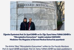 Öğretim Üyelerimiz Prof. Dr. Eşref DEMİR ve Dr. Öğr. Üyesi Fatma TURNA DEMİR’in Başarısı