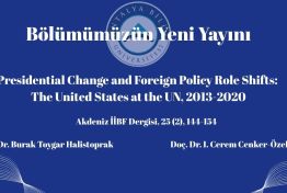 Öğretim Üyelerimizin Makalesi Yayımlandı