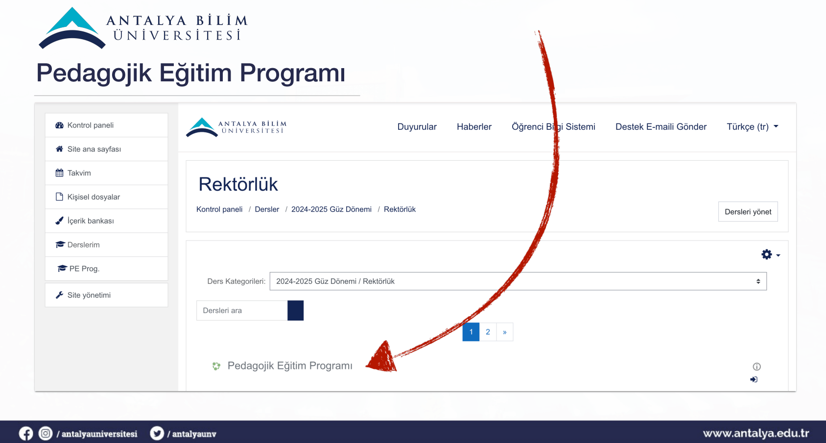 Pedagojik Eğitim Program