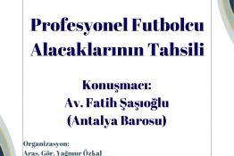 Profesyonel Futbolcu Alacaklarının Tahsili