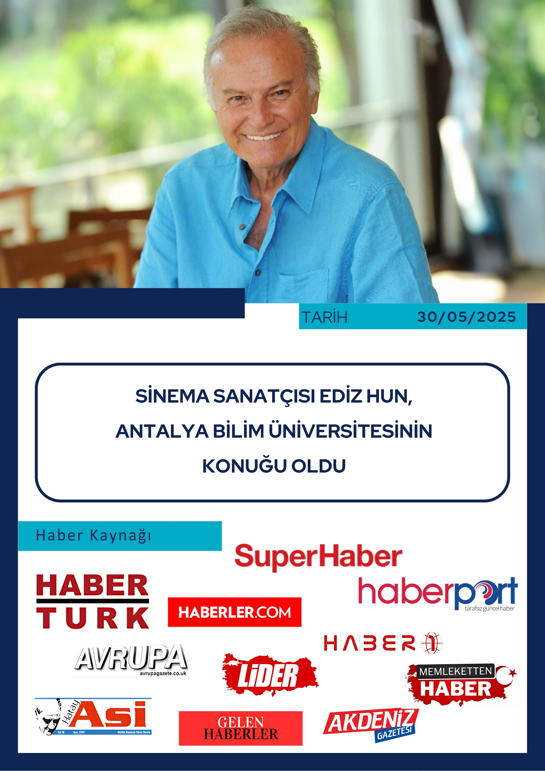 Sinema sanatçısı Ediz HUN, Antalya Bilim Üniversitesinin konuğu oldu