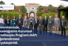 Üniversitemizde, Yükseköğretim Kurumsal Akreditasyon Programı (KAP) Denetimi Gerçekleştirildi